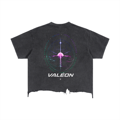 Valéon Vintage Wash Distressed Hem T-Shirt